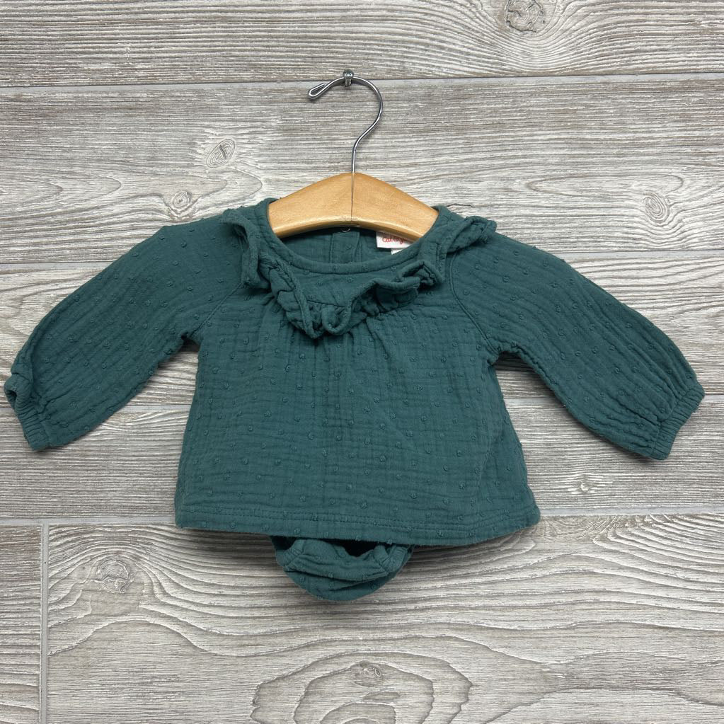 LS Textured Shirt & Bummies NB