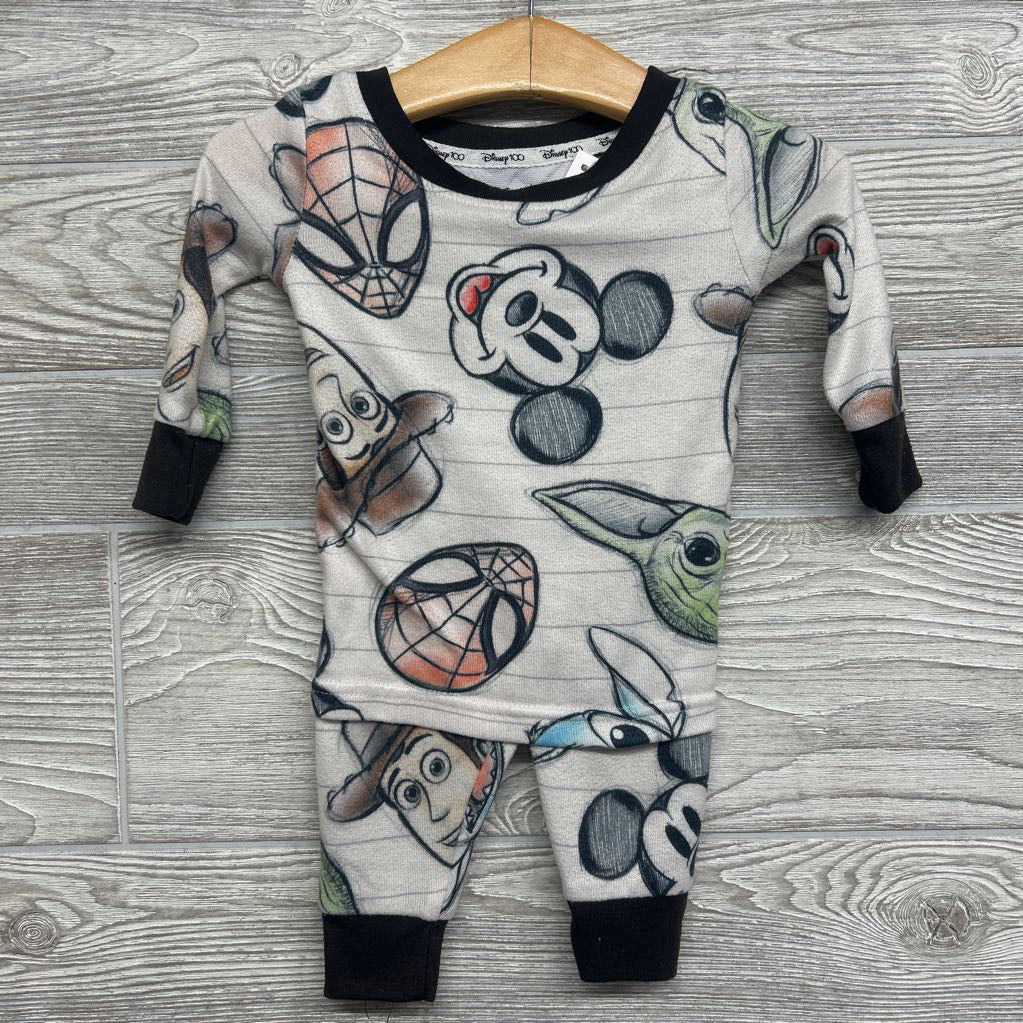 2 Pc LS PJs Character Sketches 12M