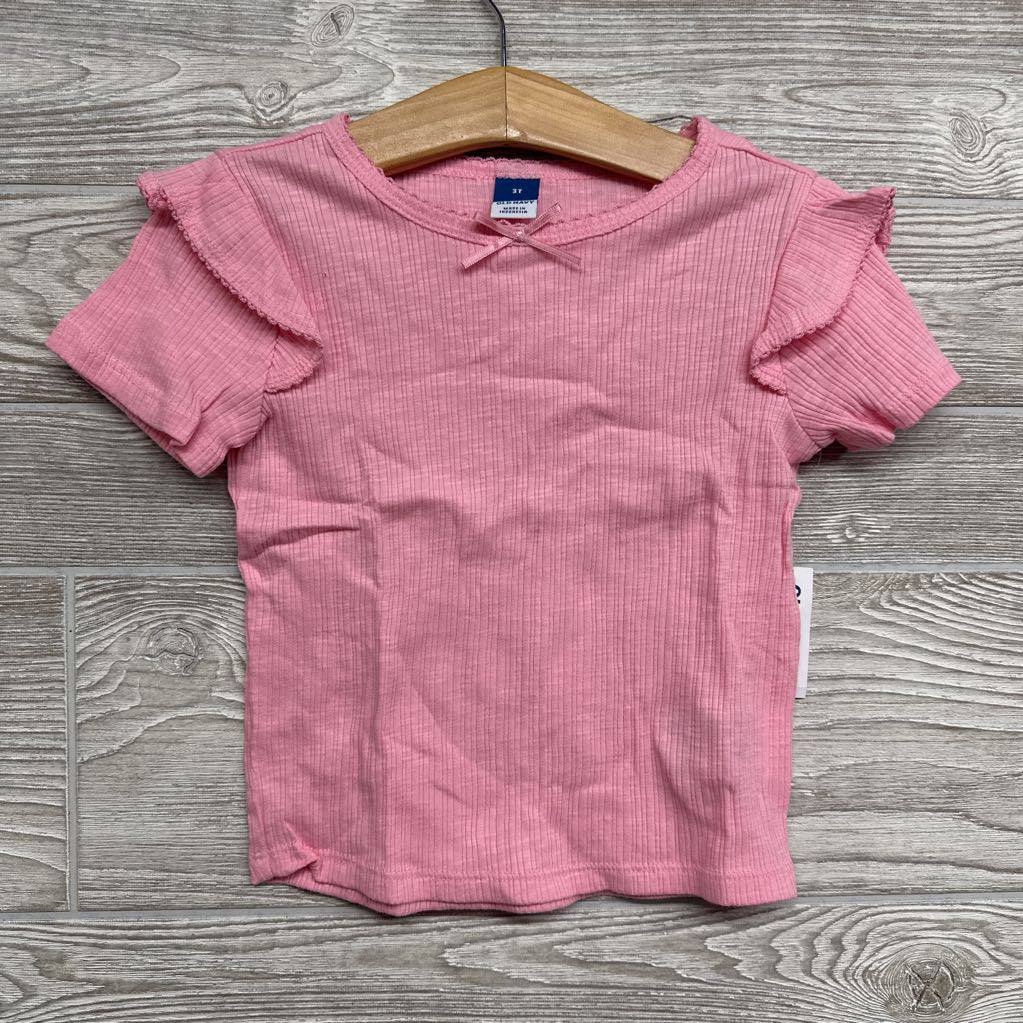 NEW Ruffle Trim Ribbed Shirt 3t
