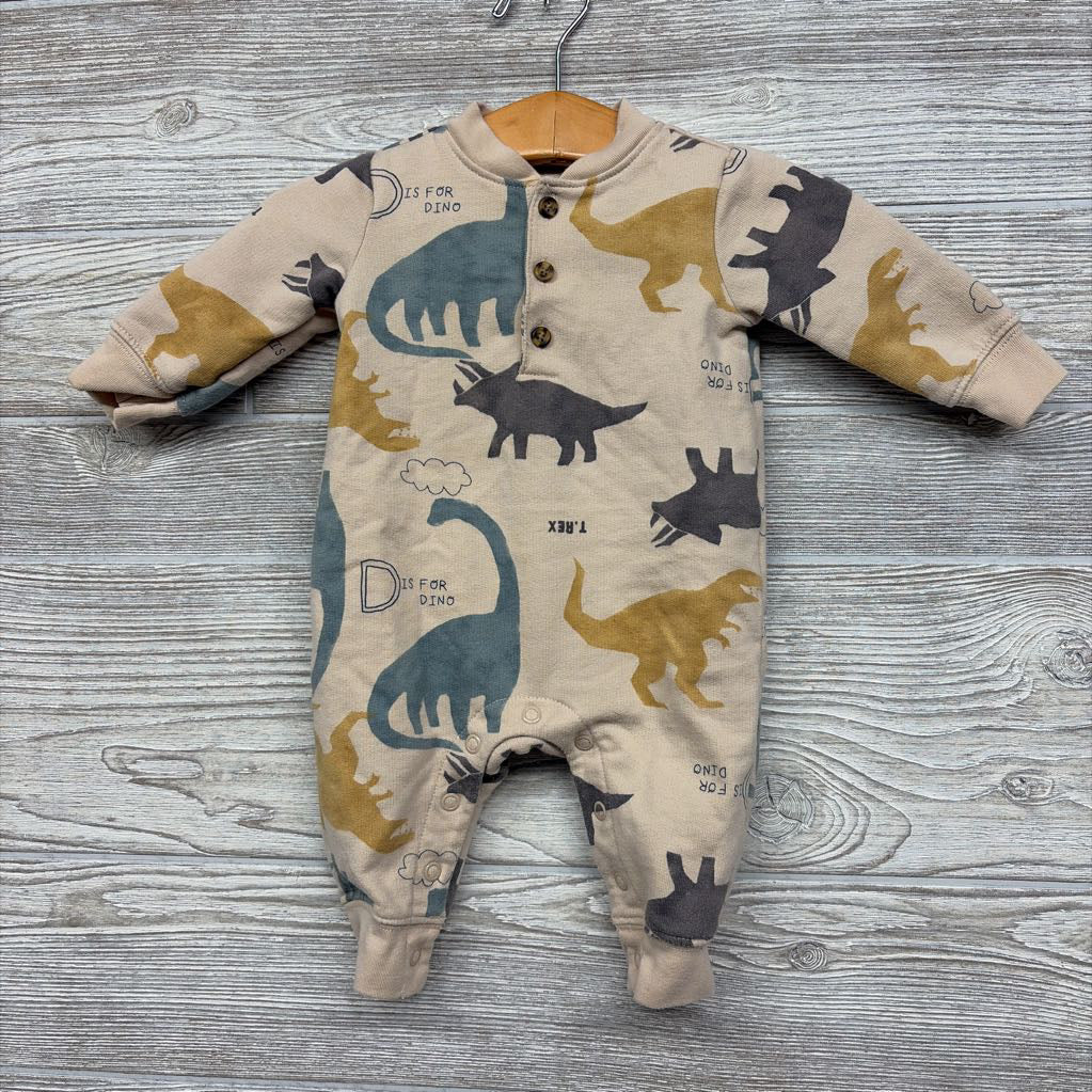 LS Henley Outfit Dinosaurs 0-3M