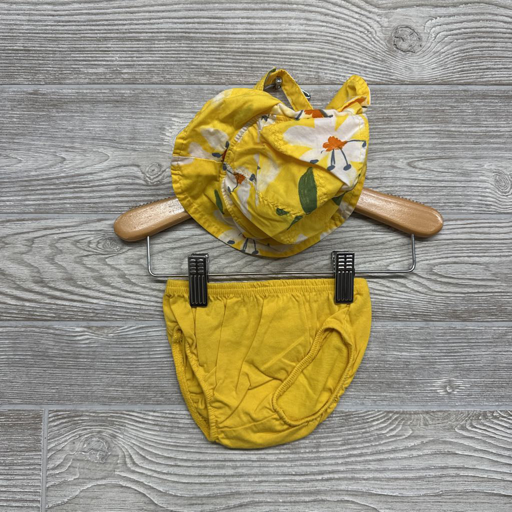 Tank Dress & Bloomers W/ Sun Hat 3M