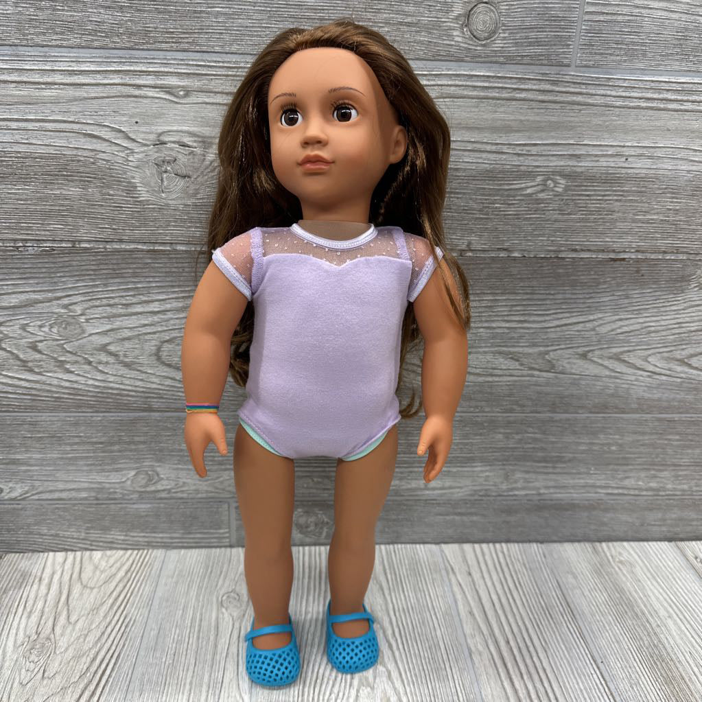 18" Doll Purple Leotard