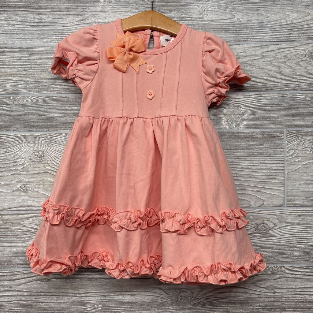 Dress Ruffles Flower Buttons 2t