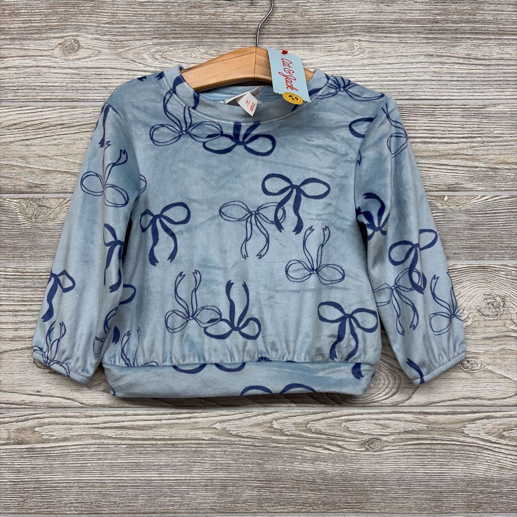 NEW Plush Crewneck Bows 2T