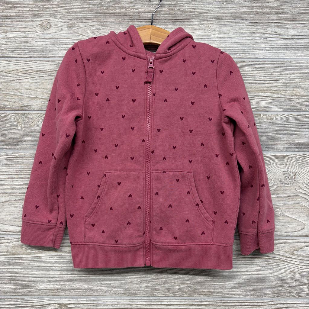 Full Zip Hoodie Hearts 5T