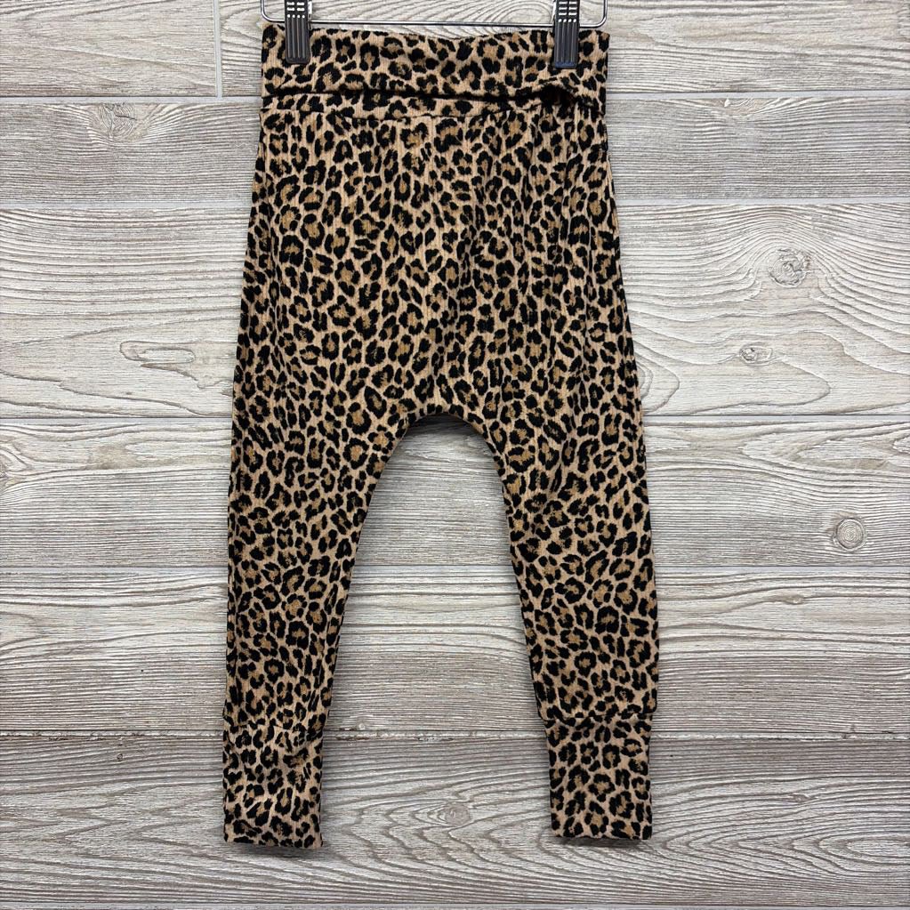 Fold Over Harem Pants Animal Print 4T