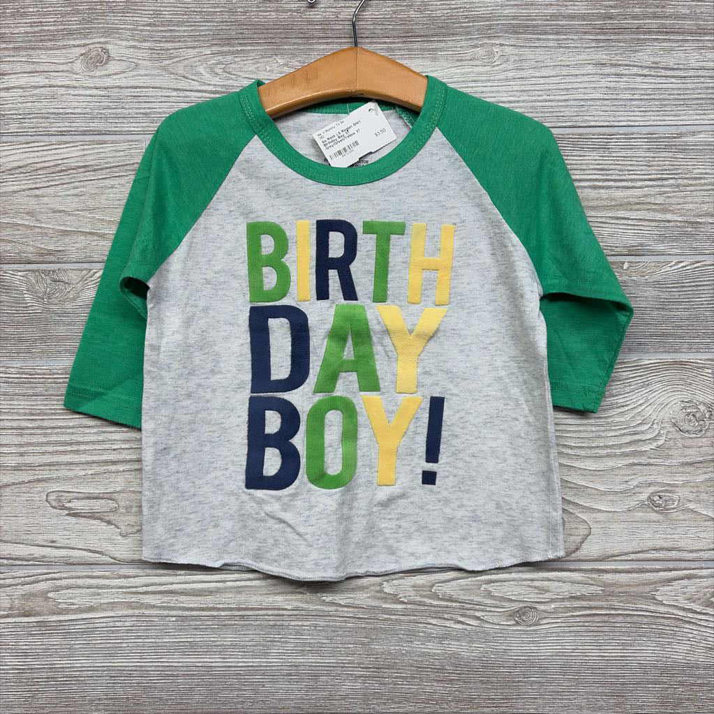 LS Raglan Shirt Birthday Boy 3T
