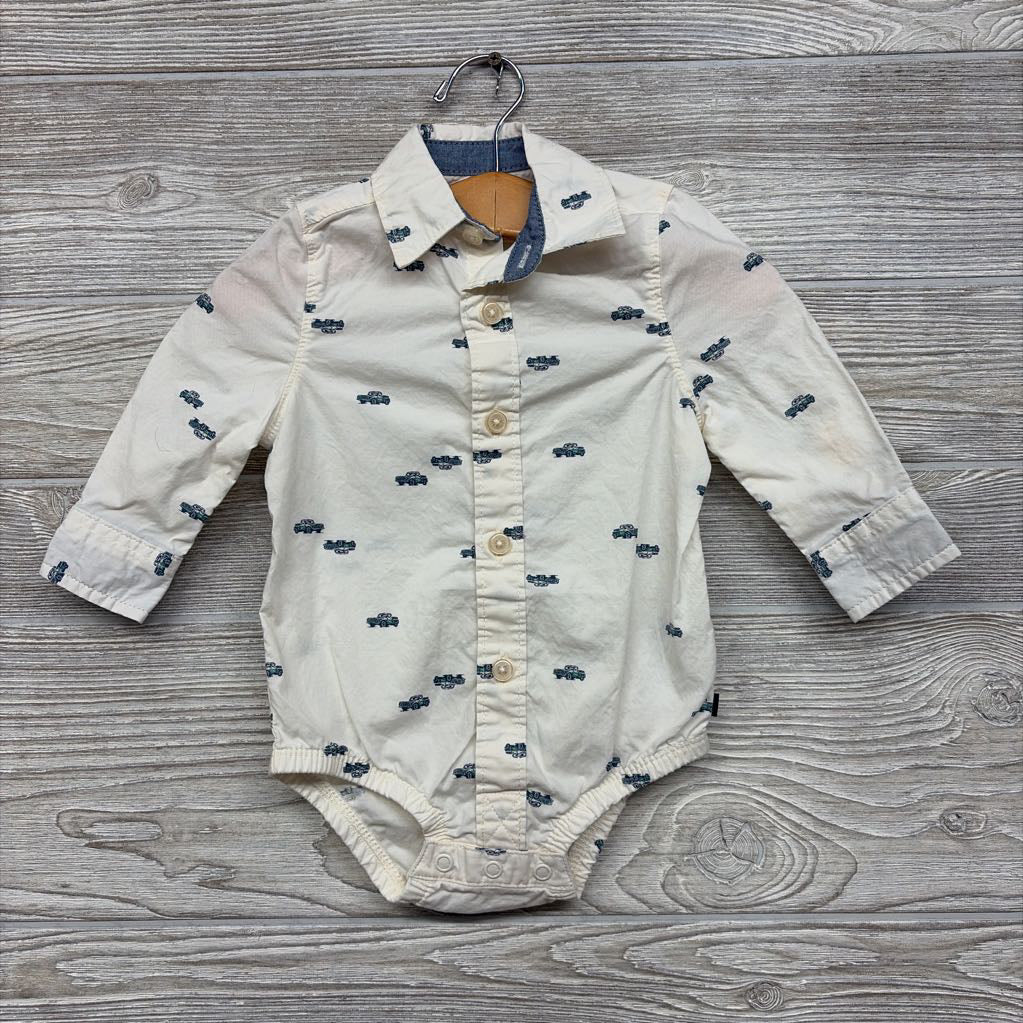 LS Button Up Bodysuit Trucks 6M