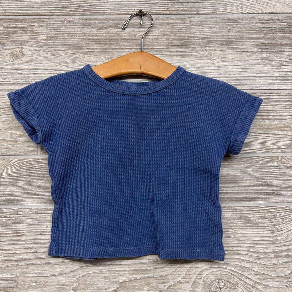 Waffle Knit Shirt Cuffed 6-9M