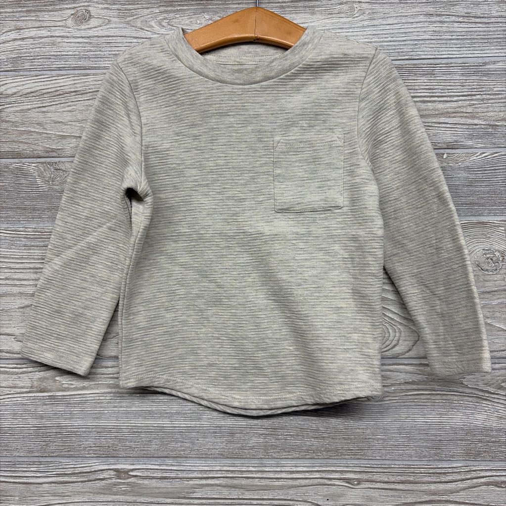 LS Ribbed Shirt Chest Pocket 4T