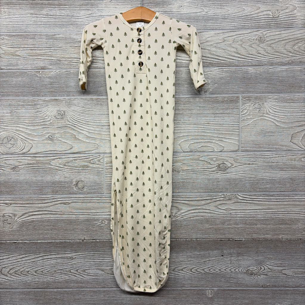 LS Bamboo PJ Gown Trees NB