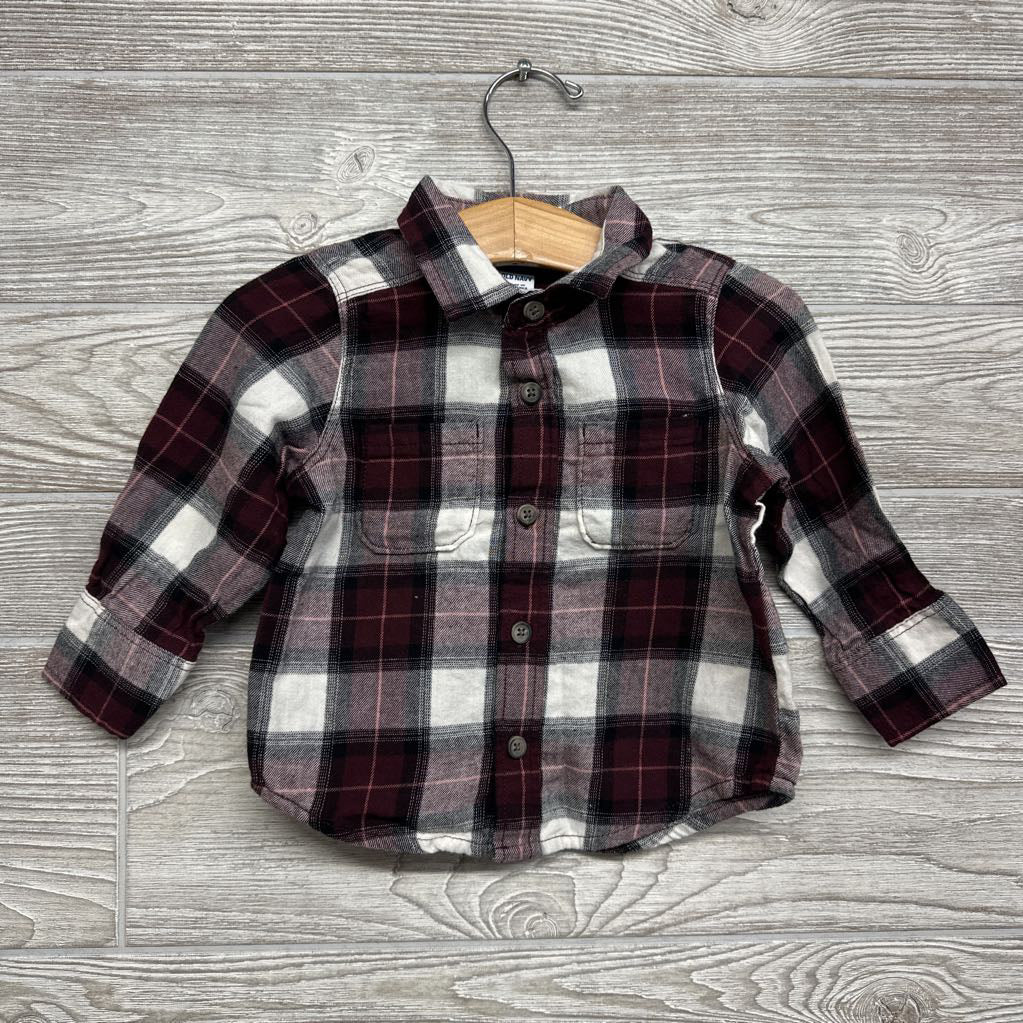 LS Plaid Button Up Shirt 12-18M