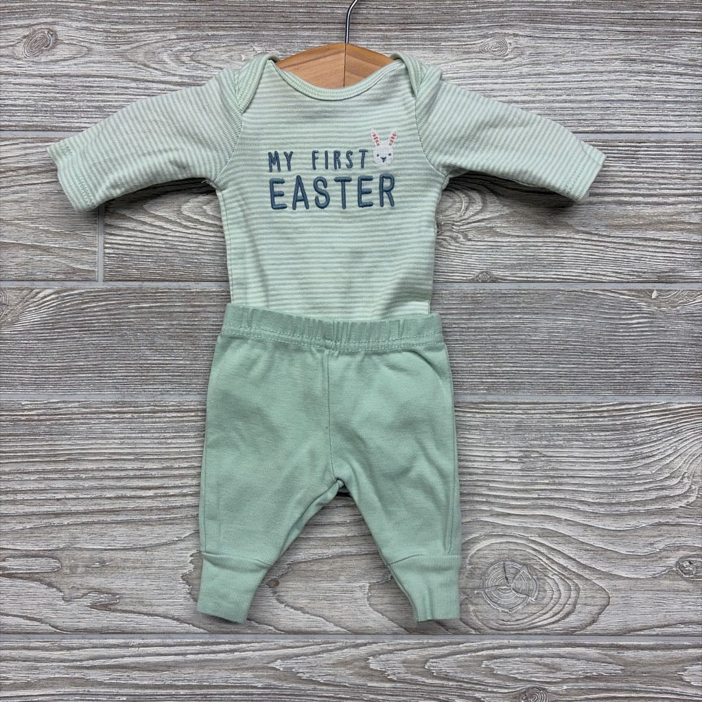 LS Bodysuit & Pants Stripes My First Easter Preemie