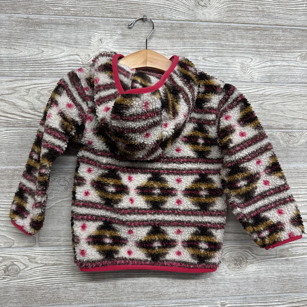 1/4 Zip Sherpa Pullover W/ Hood 2T