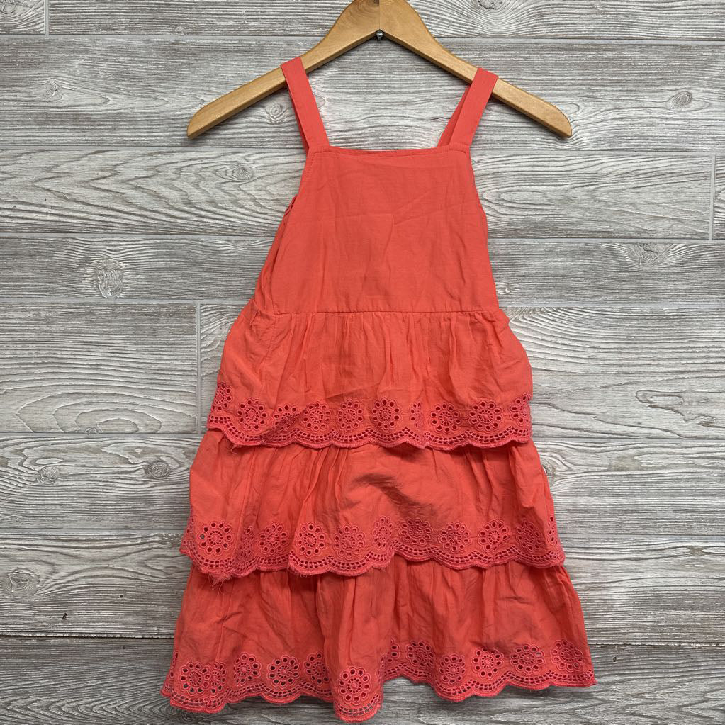 Linen Sleeveless Dress Eyelet Flowers 8