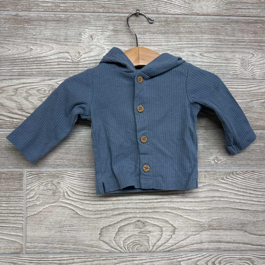 Ribbed Jacket W/ Hood Wooden Buttons 3M