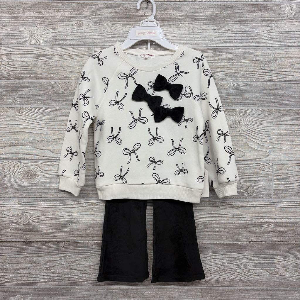 NEW Crewneck & Velour Wide Leg Pants Bows 5