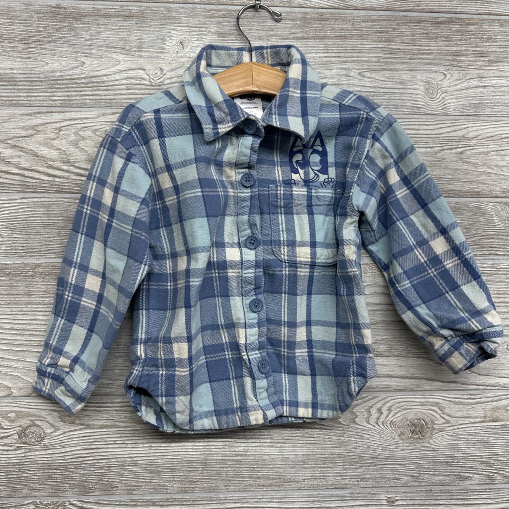 LS Plaid Button Up Flannel Shirt 4T