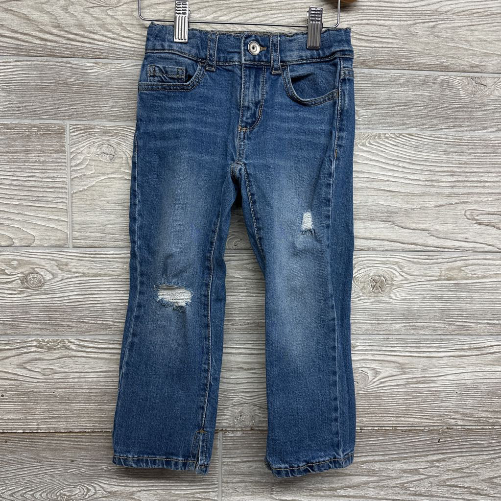 Relaxed Straight Distressed Jeans 4
