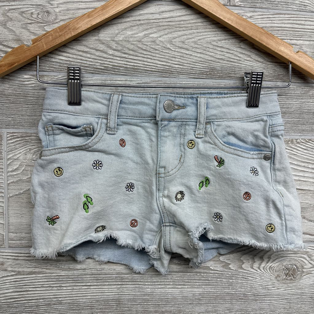 Denim Shorts Embroidered Flowers, Flip Flops 8