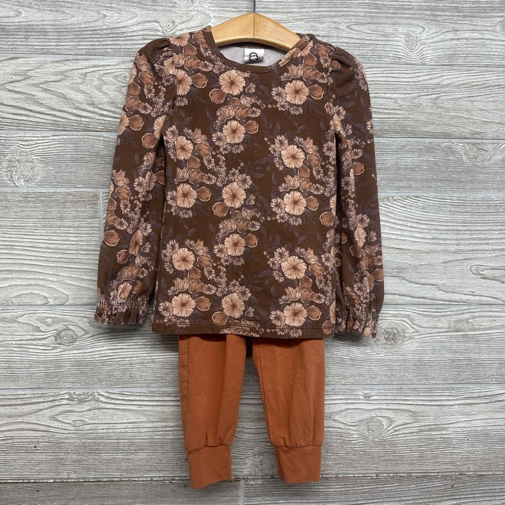 LS Dress & Leggings Flowers 2t