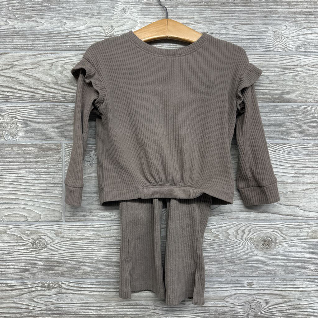LS Ribbed Shirt & Flare Pants 2T