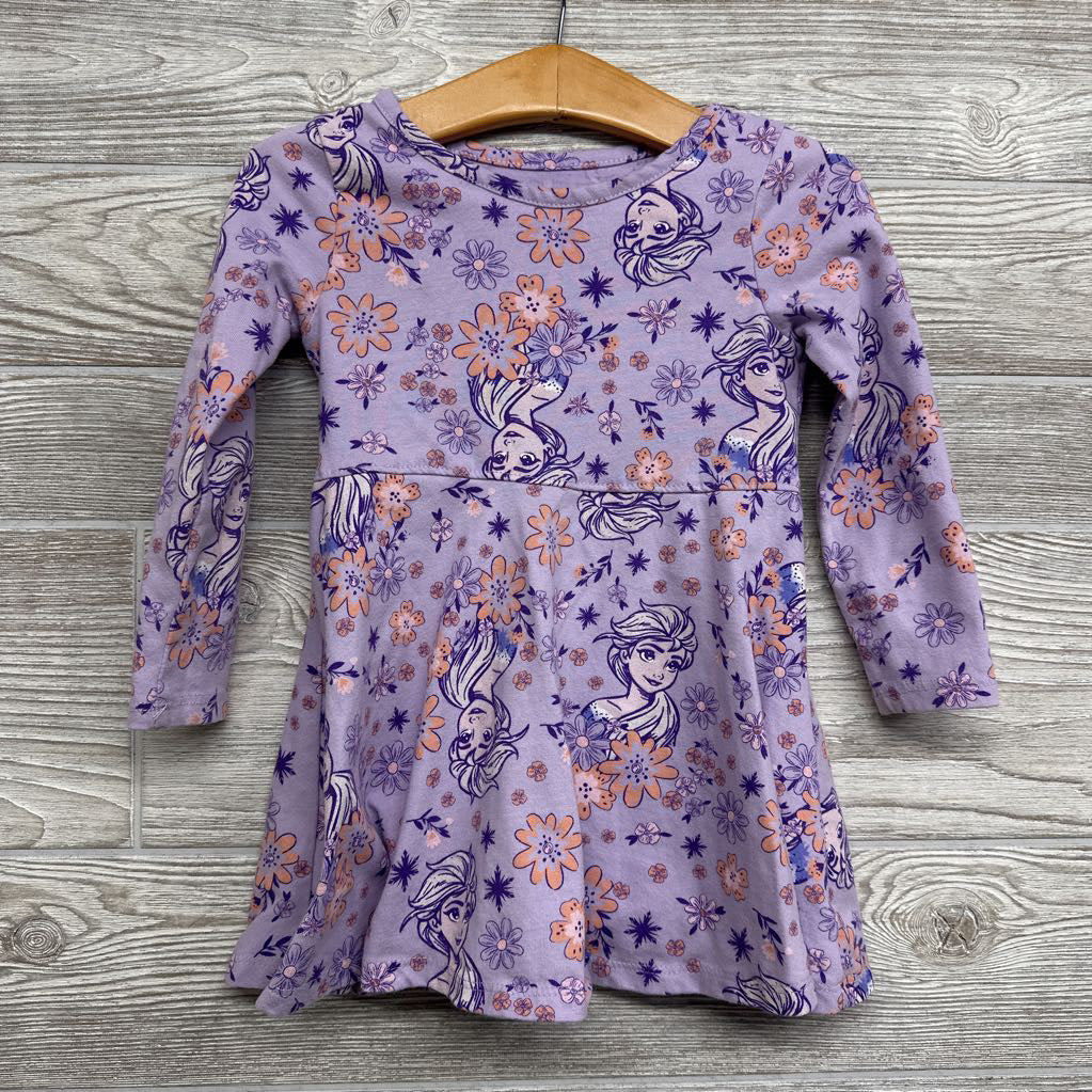 LS Dress Elsa Flowers 2T