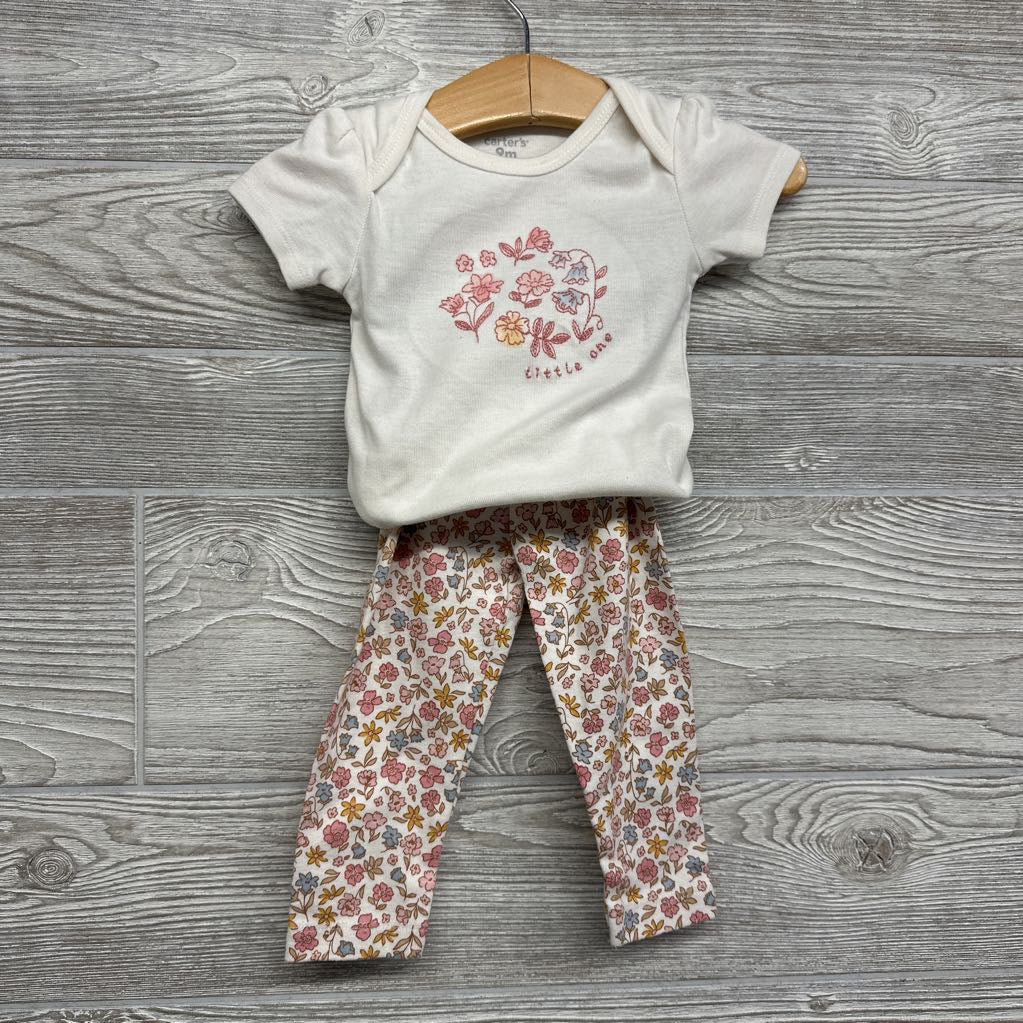 Wrap, Bodysuit & Pants Flowers 9M