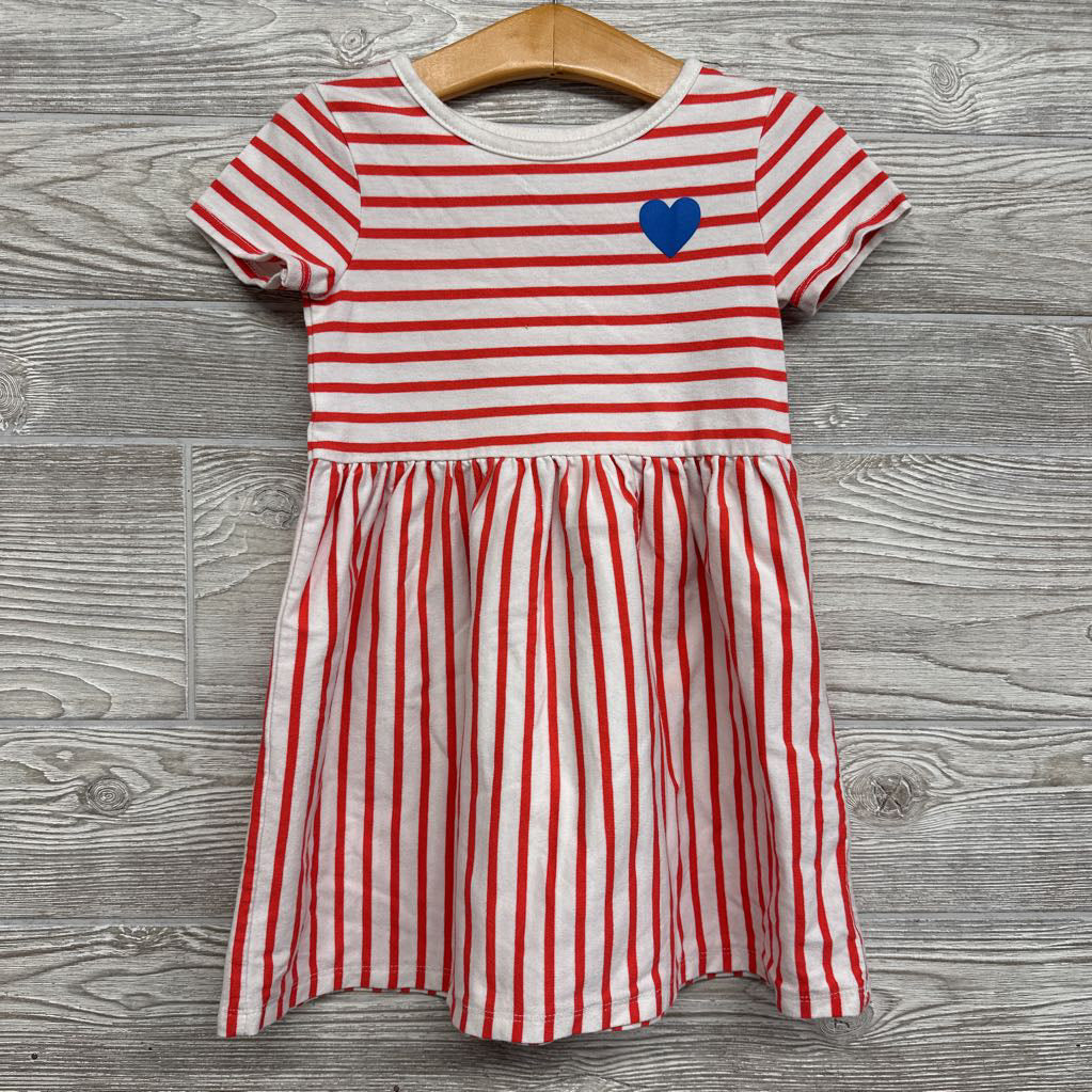 Dress Stripes Heart 4t