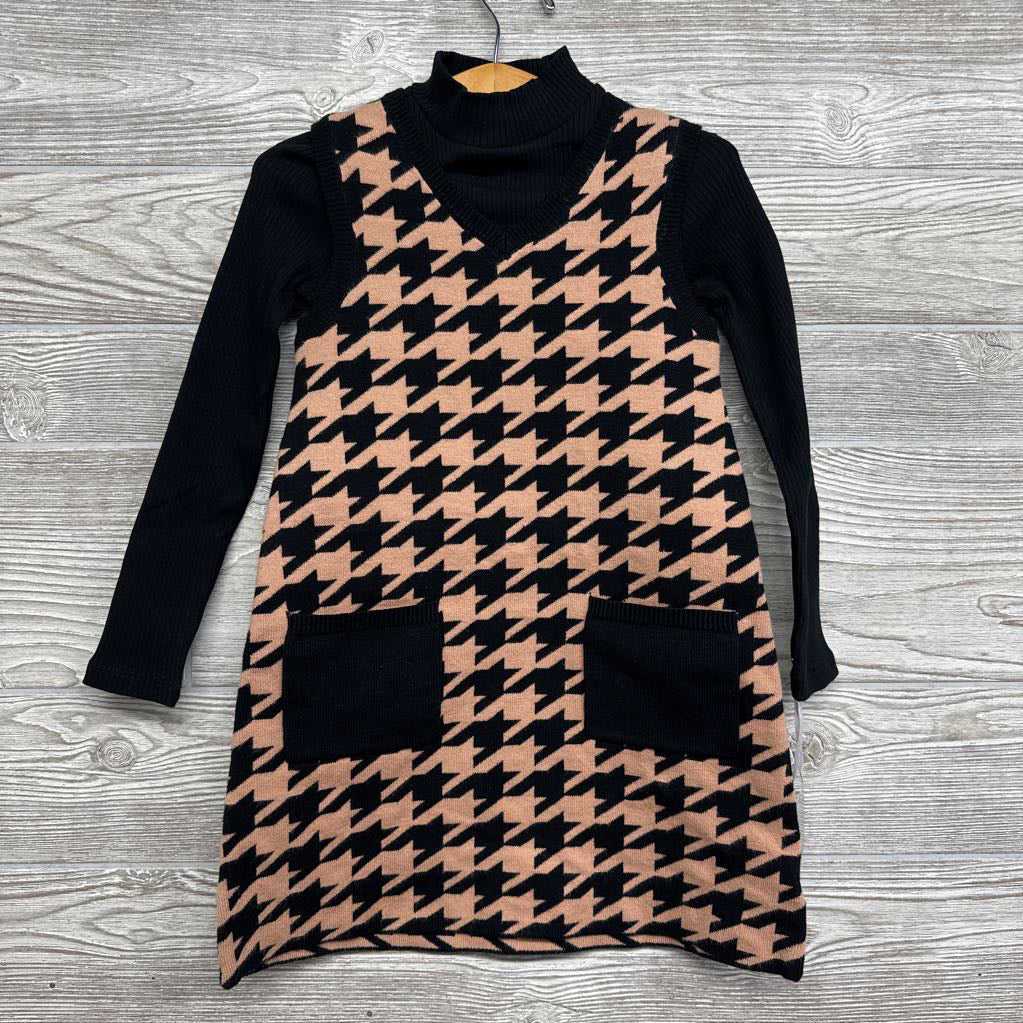 NEW LS Ribbed Mock Neck Shirt, Houndstooth Knit Jumper & Socks 4