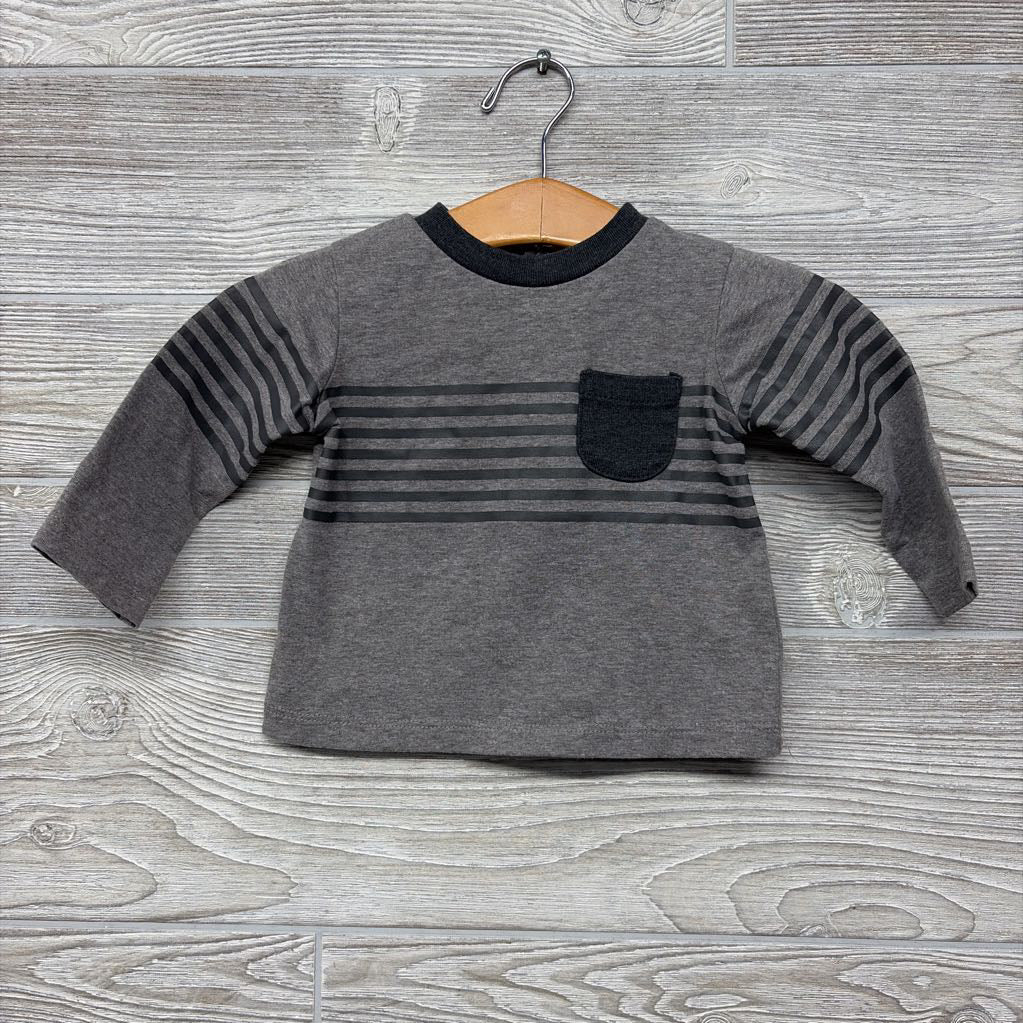 LS Shirt Chest Pocket Stripes 6-9M