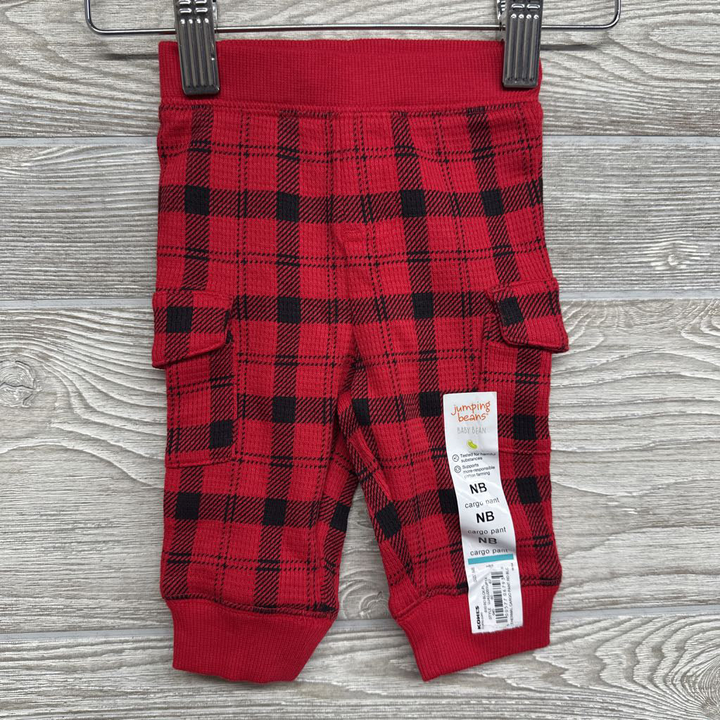 NEW Plaid Waffle Knit Cargo Joggers NB
