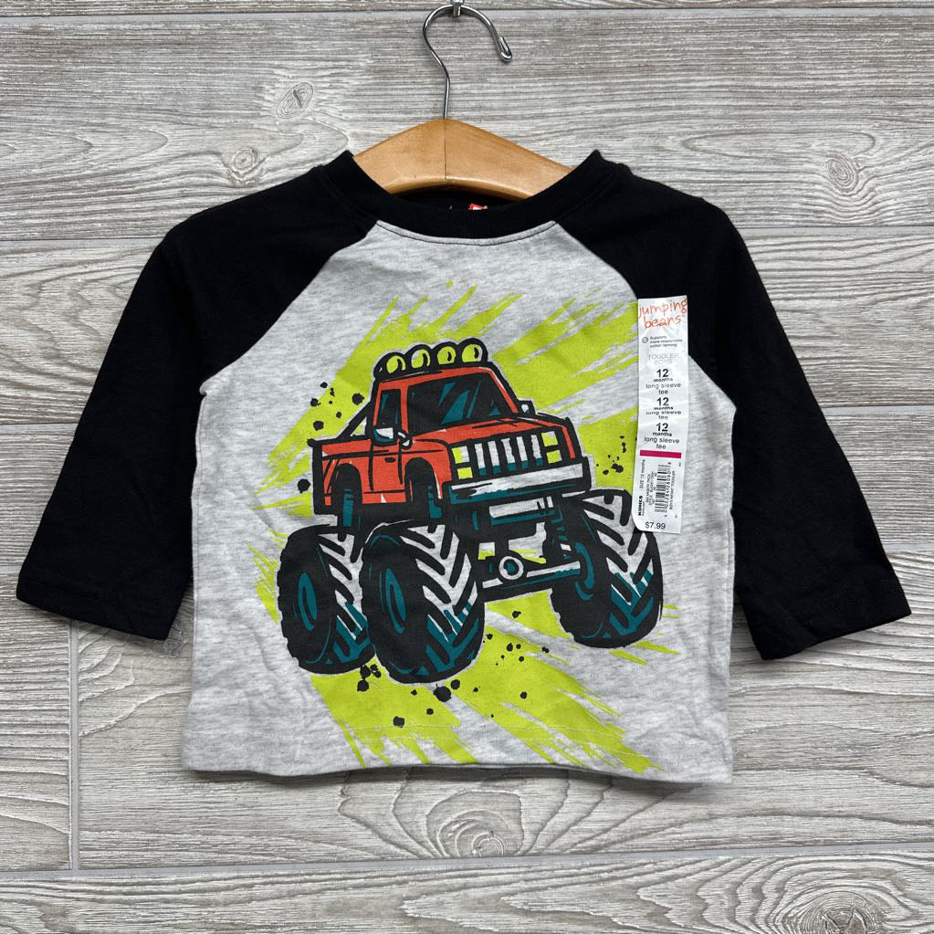 NEW LS Shirt Monster Truck 12M