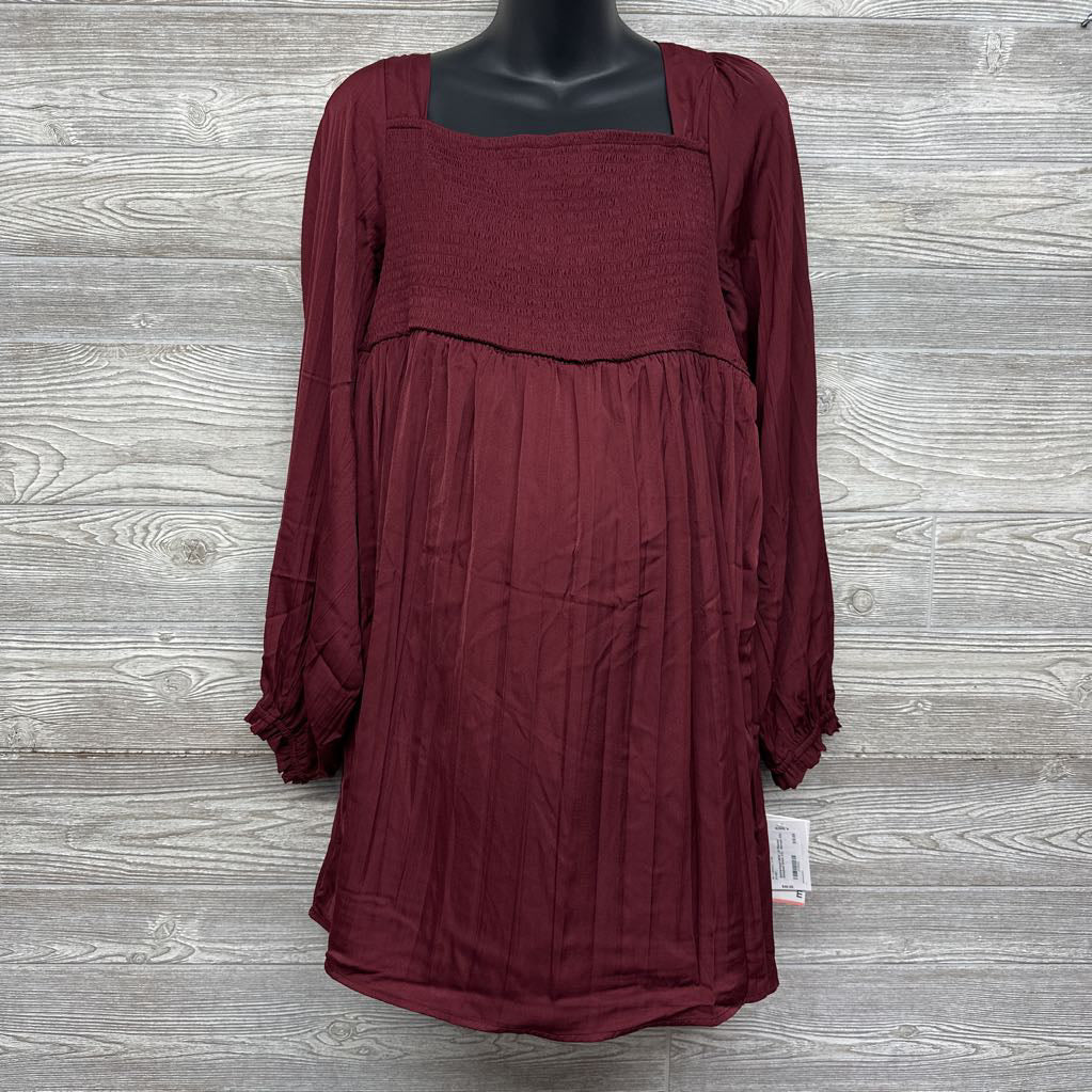 NEW LS Pleated Smocked Dress XXL