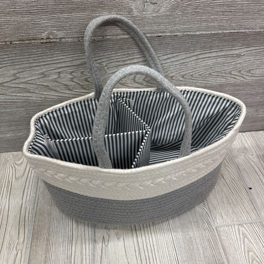 Rope Basket Diaper Caddy