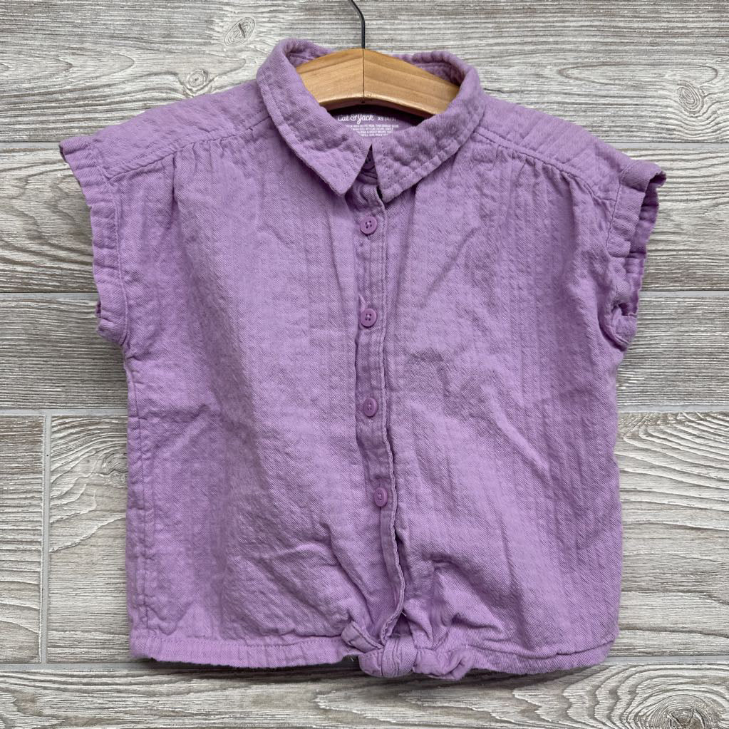 Button Up Front Knot Shirt 4-5