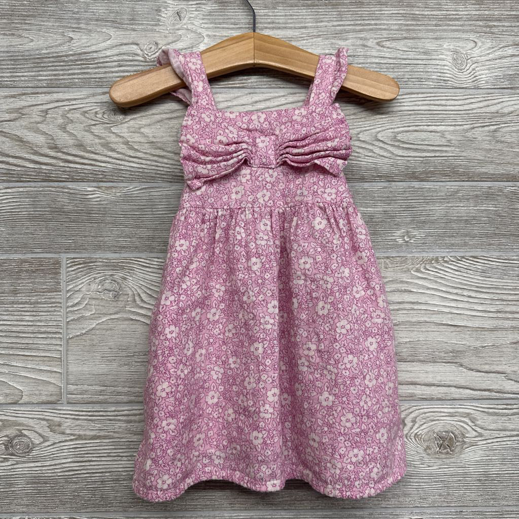 Gauze Tank Dress Flowers Shimmer Stripes 18M