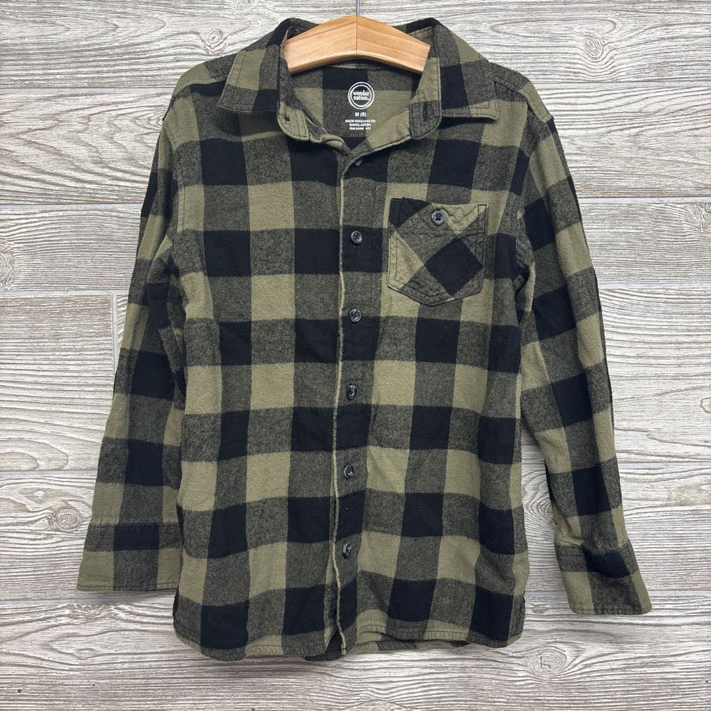 LS Button Up Flannel Shirt Buffalo Plaid 8