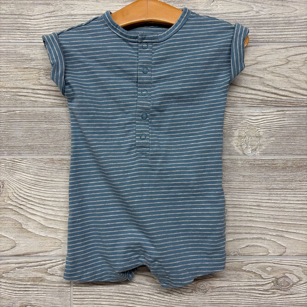 Shorty Romper Stripes Cuffed Sleeves 6M