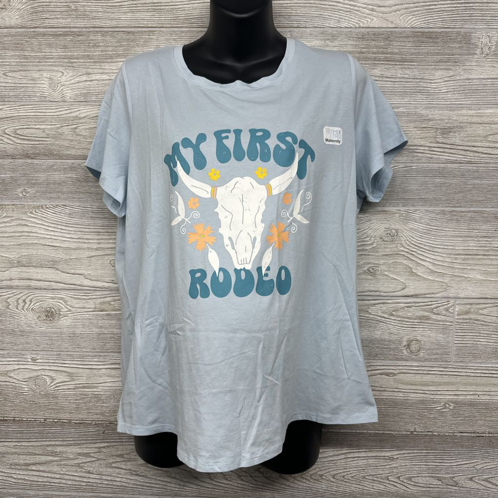 NEW Ruched Shirt My First Rodeo XXL