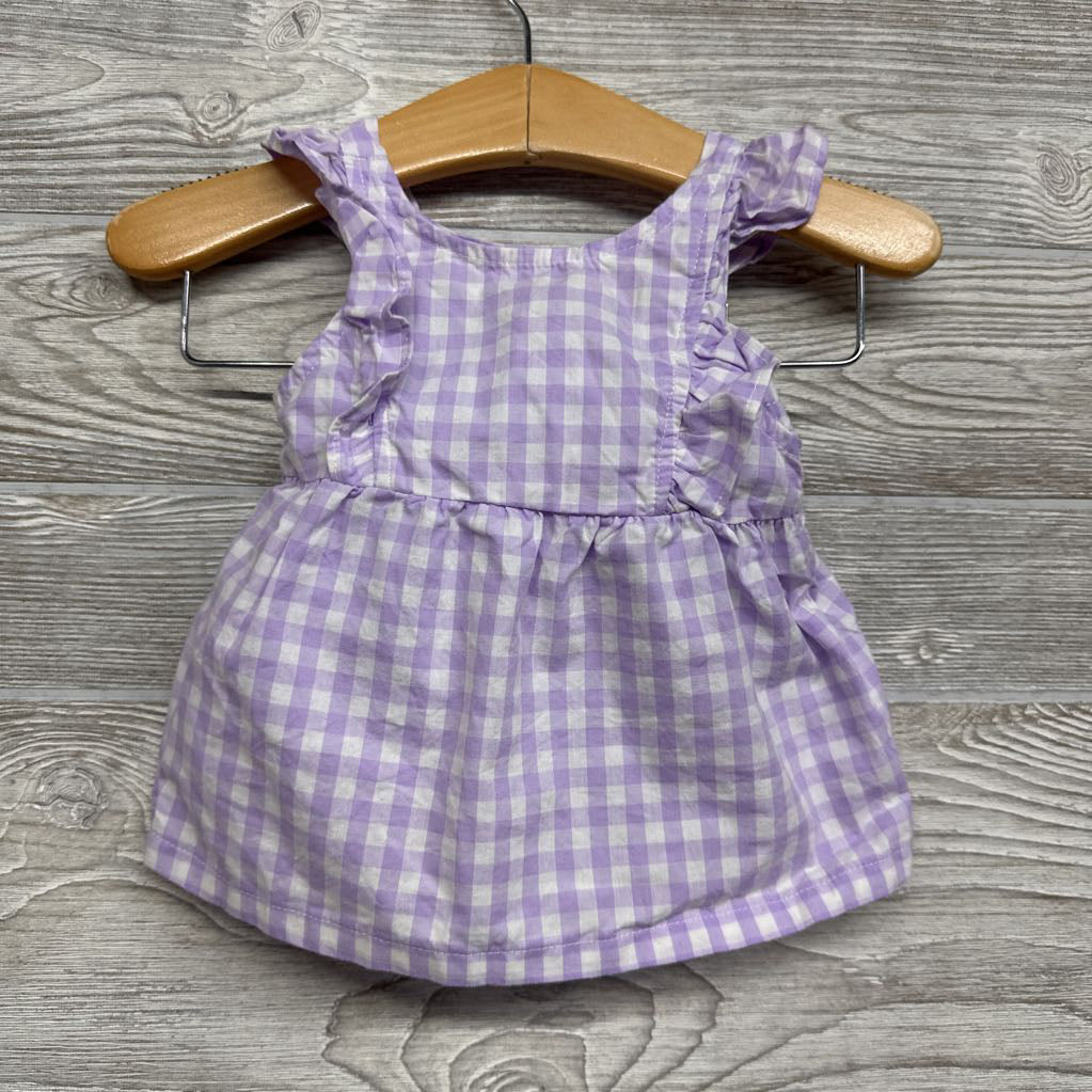 Woven Gingham Flutter Sleeve Shirt & Bubble Shorts 3M