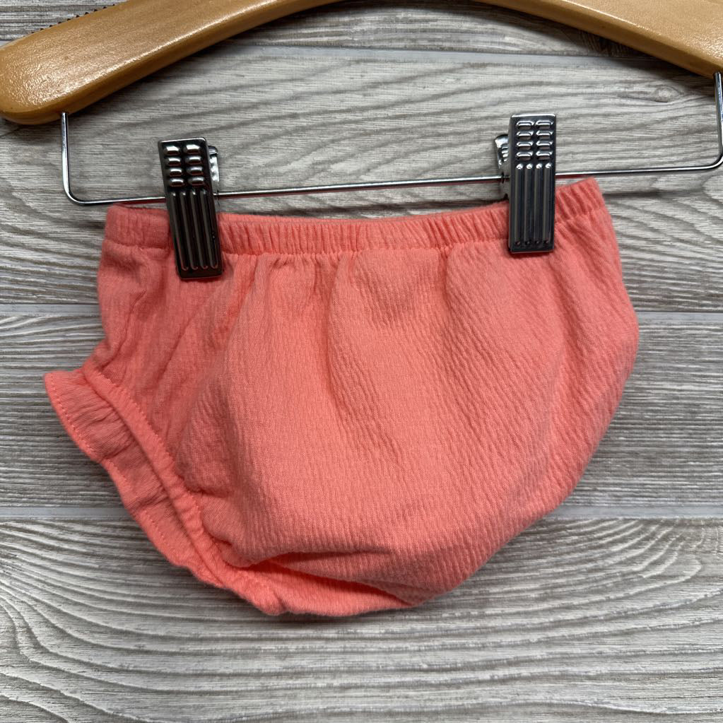 Bodysuit, Textured Flutter Sleeve Dress & Bloomers Peaches 3M