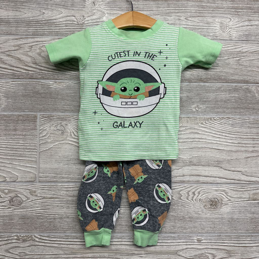 2 Pc Pj Cutest In The Galaxy Baby Yoda 2t