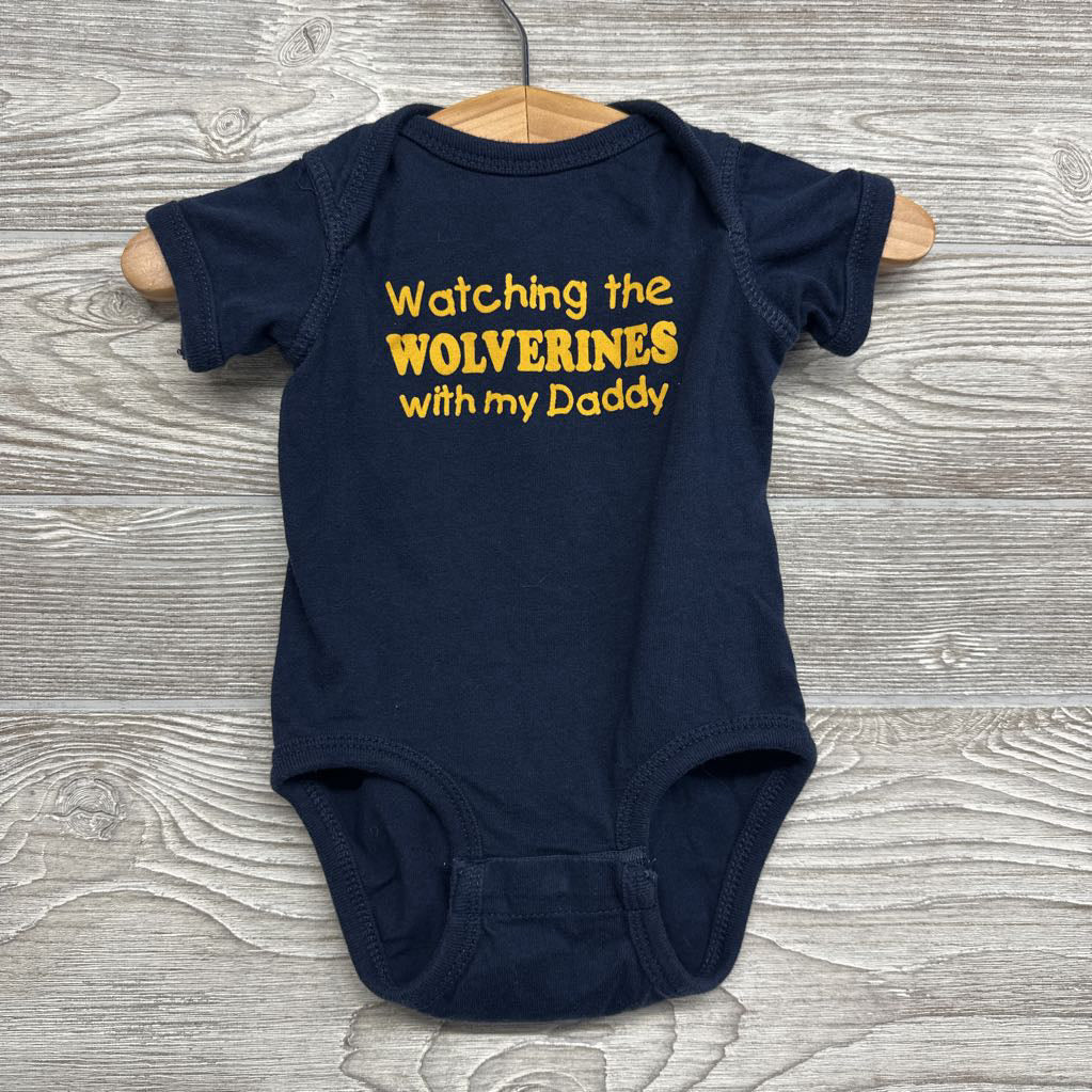 Bodysuit Watching The Wolverines With My Daddy 6M