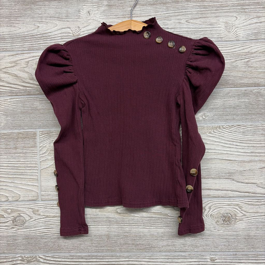 LS Ribbed Mock Neck Shirt Buttons 8