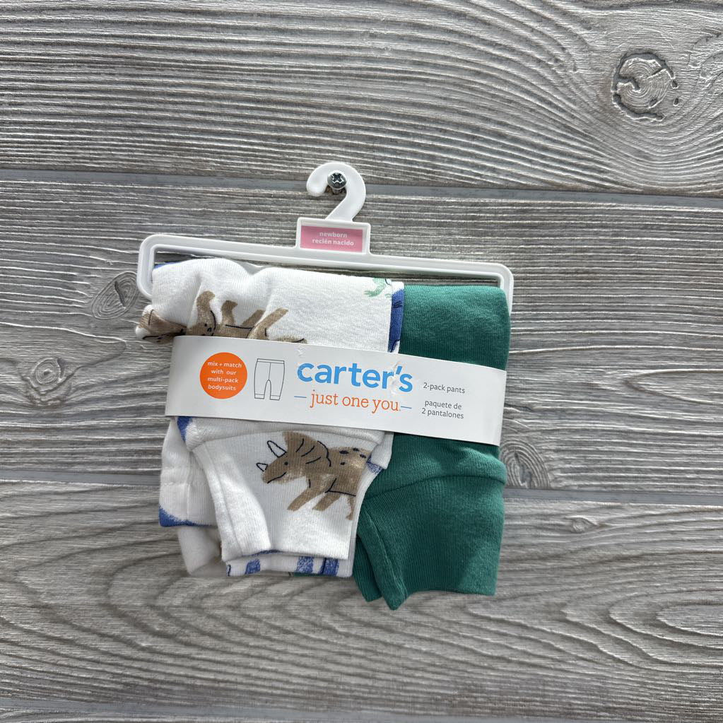 NEW 2 Pk Pants Dinosaurs NB