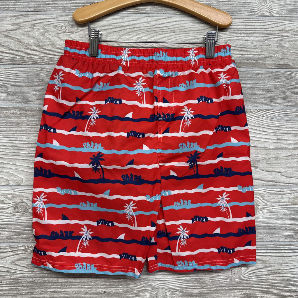NEW Swim Shirt & Trunks Palm Trees, Sharks 10-12