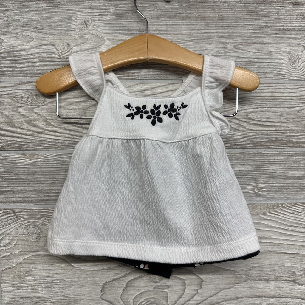 NEW Textured Tank Top & Pull On Shorts Flowers 6M