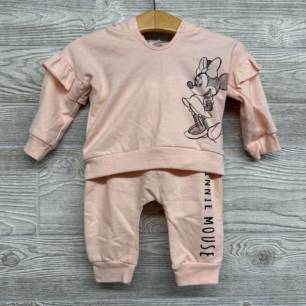 NEW Hooded Sweatshirt Minnie Mouse & Sweatpants 6M