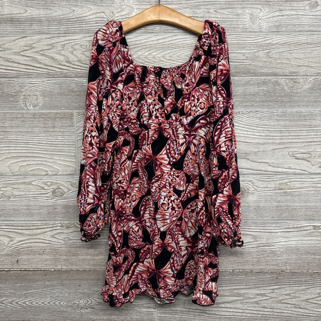 LS Dress Butterflies 7-8